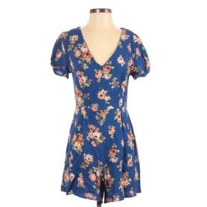 Blue floral romper from target